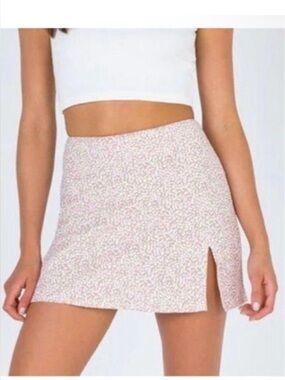 Princess Polly Women’s Pink Cheetah Mini Skirt Size 2 Preppy,Fairy,Y2K Romantic